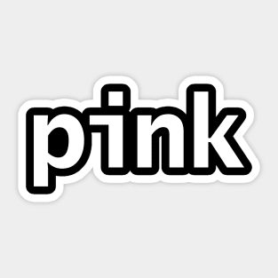 Pink Minimal Typography White Text Sticker